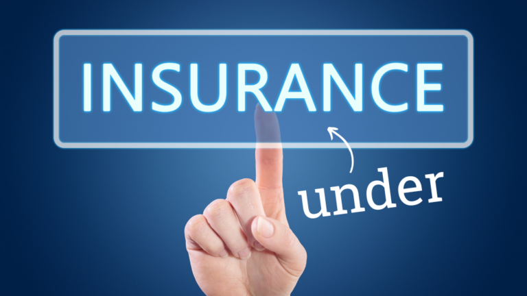 the word insurance with the word Under beneath it